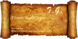 Tisch György névjegykártya
